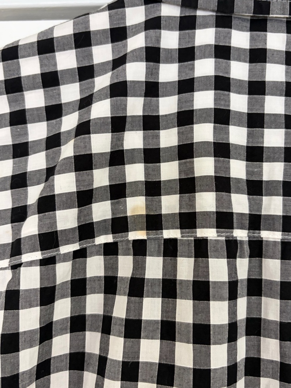 Lauren Ralph Lauren Black & White Gingham Tie-Front button down Sleeveless Shirt - Picture 9 of 10